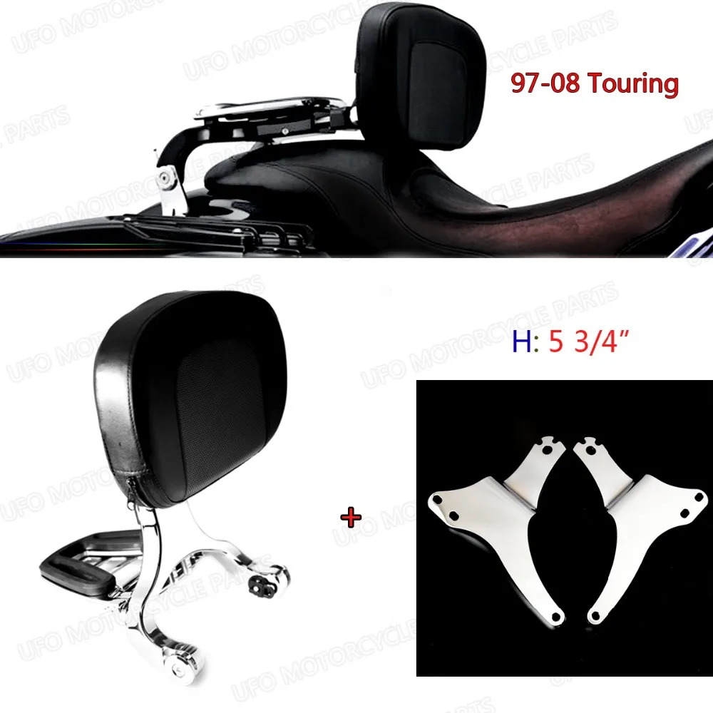 Фиксированная спинка с высоким креплением и драйвером для автомобиля Harley Touring