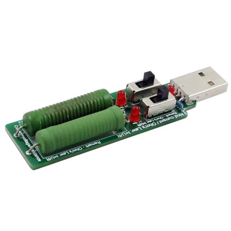 Регулируемый переключатель резистор USB DC электронная нагрузка 5 в 1A 2A 3A емкость батареи тестер напряжения разряда сопротивление