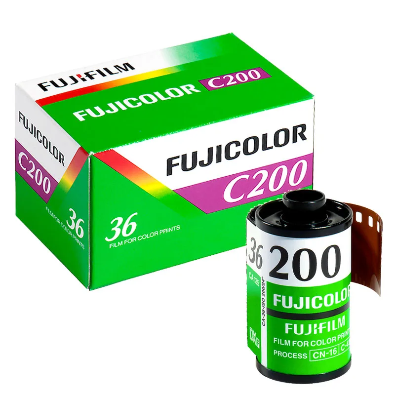 Фотопленка Fujifilm Fuji color C200 1 рулон 36 цветов цветная печать 35 мм негатива выделенная