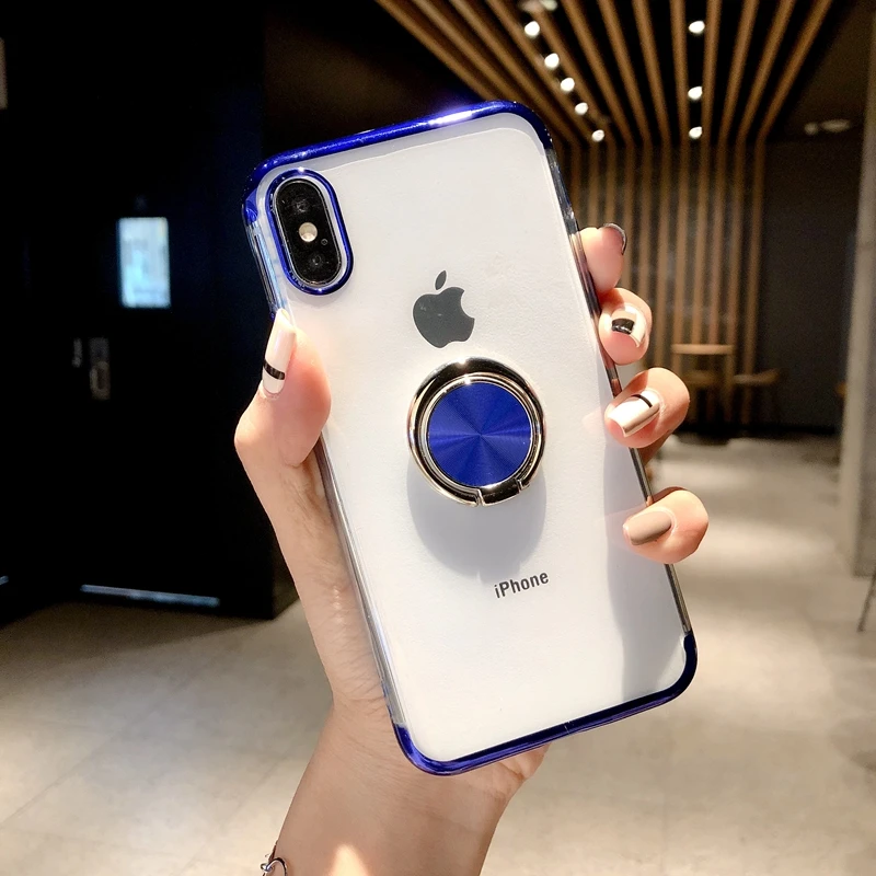 Чехол для iphone 7 8 plus 6 s магнитный автомобильный держатель прозрачный чехол 11 Pro Max XS