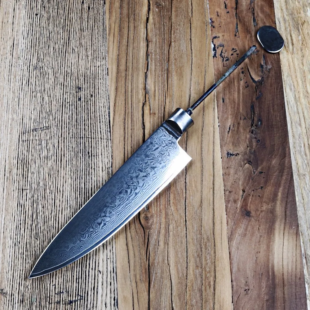 Damascus Chef Knife Blank Blade VG-10 DIY Tools Knives Parts Hobby | Дом и сад