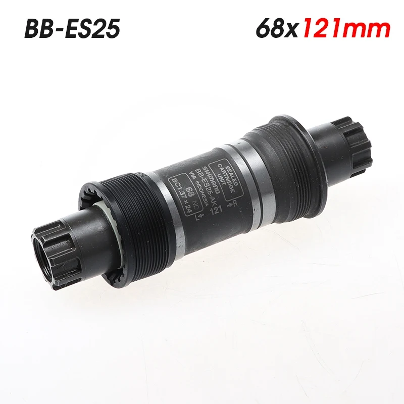BB-ES25 68x121mm BB-UN26 BB-ES25 каретка квадратный ISIS Тип 68/73 мм велосипед Запчасти велосипедная ось bb комплект MTB дорожный велосипед каретка - Цвет: BB-ES25 68x121mm