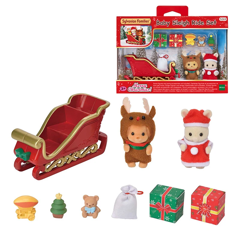 Sylvanian Families пушистый кукольный домик, игровой набор, игрушечные фигурки, ограниченная серия, Рождественский набор, подарок для девочки, Новинка#5269