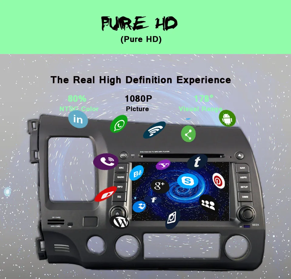 Автомобильный DVD плеер 4 + 64 ГБ android 10 0 для HONDA CIVIC 2006 2011 автомобильный аудио gps FD