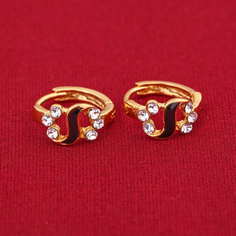 Новые модные женские золотые серьги с камнем Круглые Эмалированные ювелирные