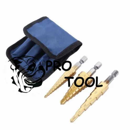 Коническое ступенчатое сверло из быстрорежущей стали 3 шт. резак по металлу и