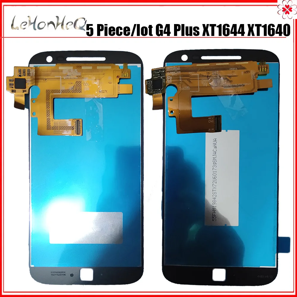 5 шт./лот ЖК для Motorola MOTO G4 Plus XT1644 XT1640 дисплей с сенсорным экраном дигитайзер сборка