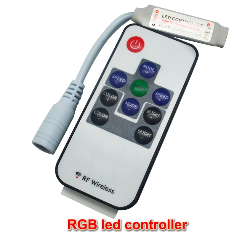 20 шт. DC12V 24V Мини RGB Led контроллер RF беспроводной 6A пульт дистанционного управления