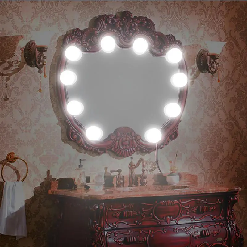 

Комплект светодиодных ламп для макияжа Зеркала В туалетном столике с USB-портом для зарядки светильник освещение, лампа для зеркал для макия...