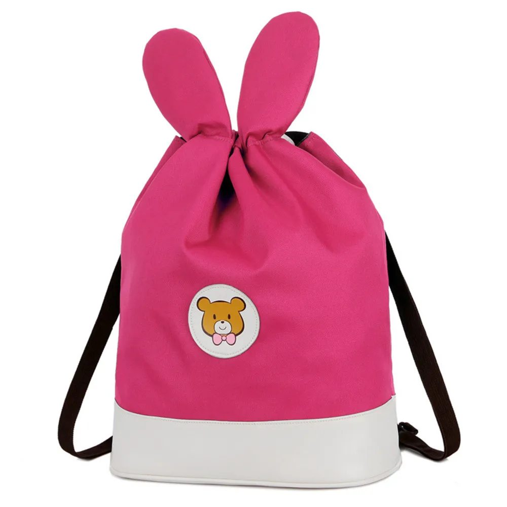 Черный милый маленький рюкзак с заячьими ушками для мамы и меня детский мешок на