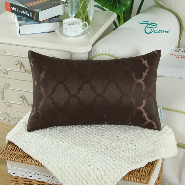 Чехол CaliTime для подушки, Чехол на подушку Quatrefoil Accent геометрический 1" X 20"(30 см X 50 см
