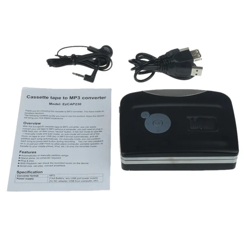 Ezcap USB MP3 кассета захват walkman поворотный проигрыватель рекордер конвертер аудио