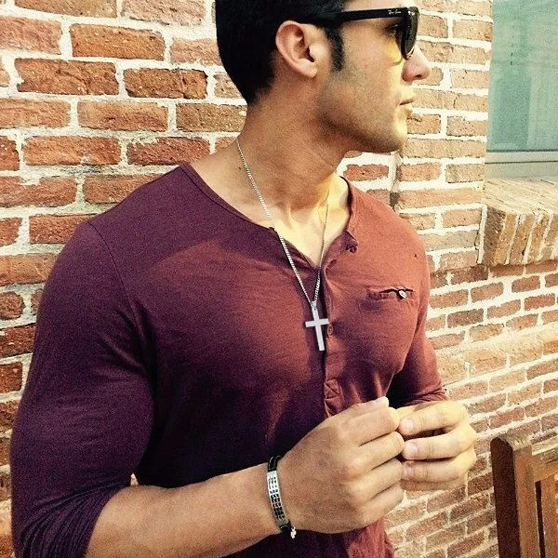 Базовое женское ожерелье из нержавеющей стали разные цвета крестообразное