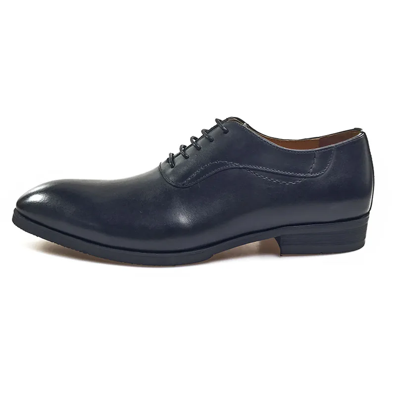 Мужские модельные туфли GRIMENTIN черные удобные деловые из натуральной кожи для
