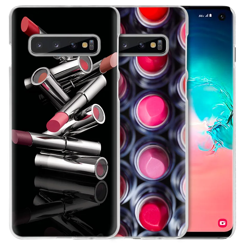 Макияж помада для любимых чехол для samsung Galaxy S10 5G S10e S9 S8 M30 M20 M10 J4 J6 плюс J8 Примечание 8 9 Ясно Жесткий чехол телефона