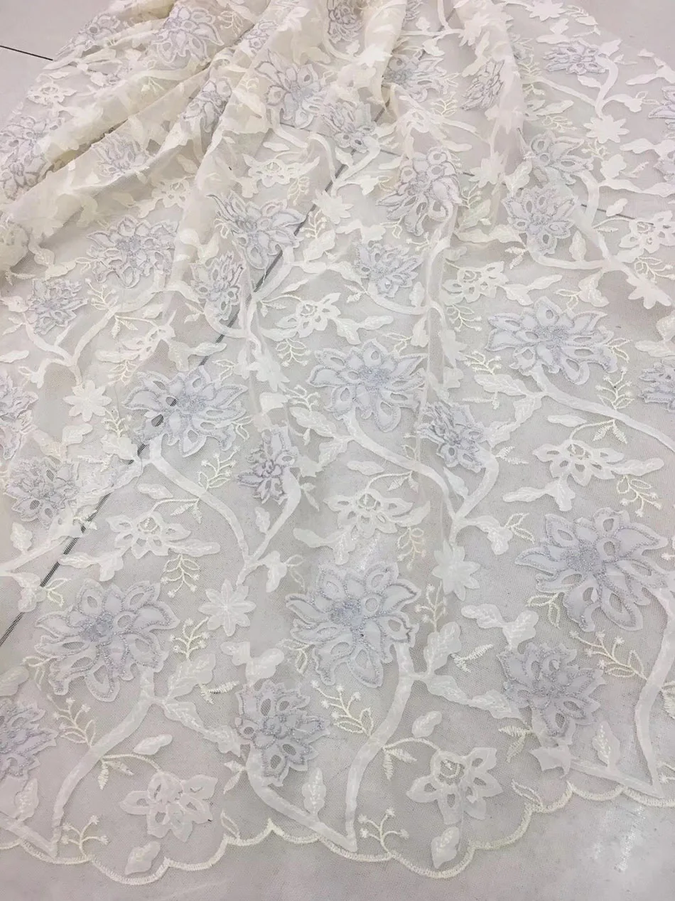 Alibaba Express белые французские кружева ткани высокого качества Тюль французская