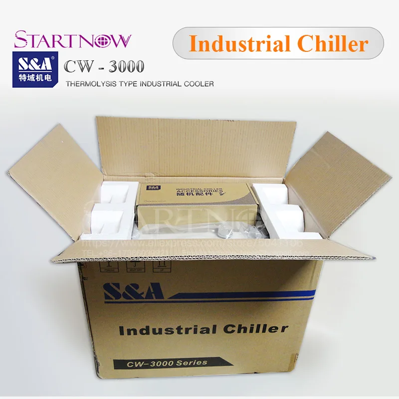 S& A Промышленный охладитель CW-3000 DG 110V CW3000 AG 220V кулер воды для гравировки резки 60W 80W 100W CO2 лазерная трубка