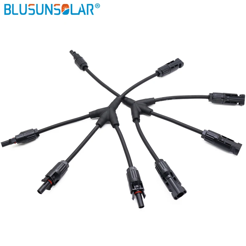 Солнечный Y образный соединитель Blusunsolar 3 в 1 с солнечным кабелем 4 мм2 одобрен TUV