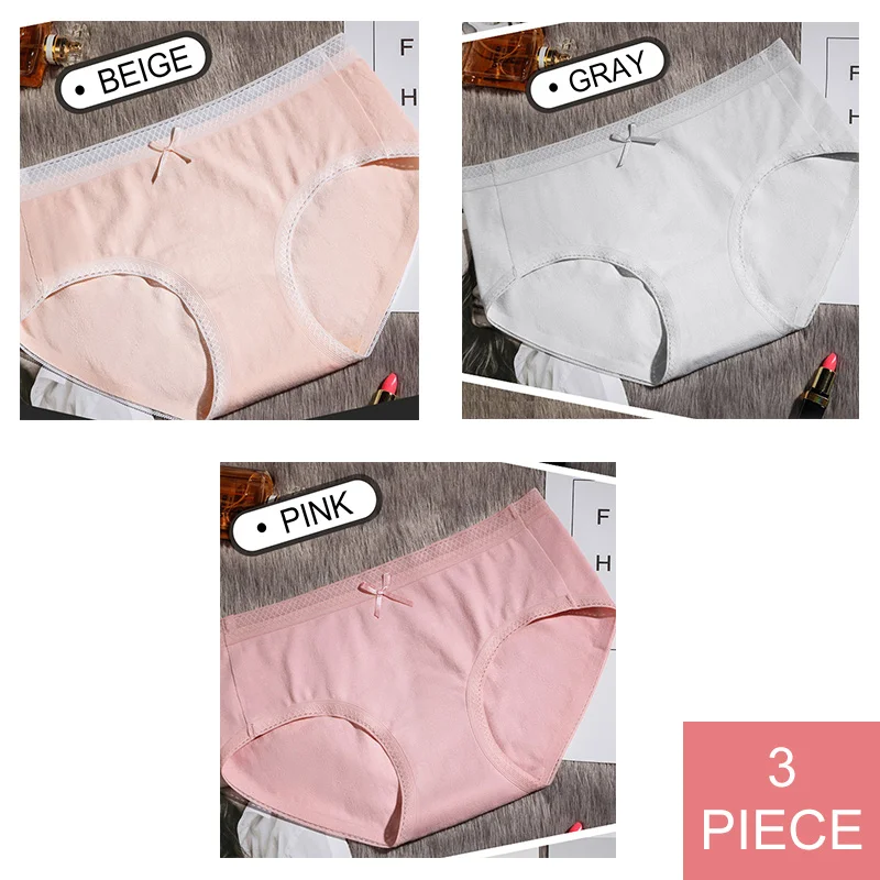 Beige Gray Pink Perfering хлопковые трусики удобные женские трусы мягкие дышащие трусы женское нижнее белье женские трусики с низкой посадкой M L XL - Цвет: Beige Gray Pink