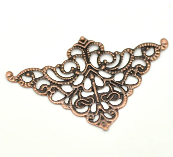 LASPERAL 30-100PCs Copper Tone Filigree Wraps Cabochon For Jewelry Making Metal Connectors Findings DIY Craft | Украшения и
