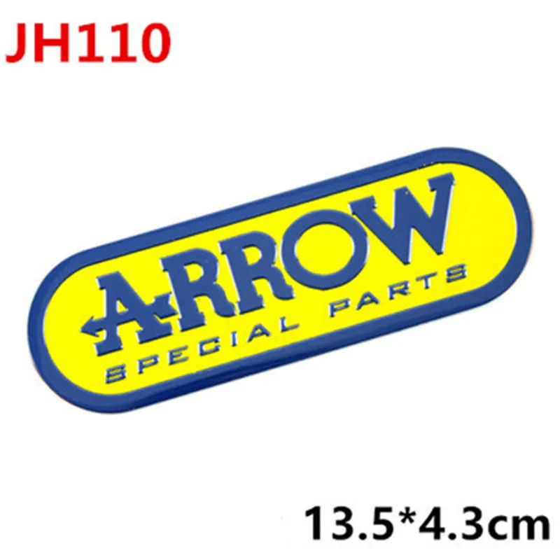 JH110 3D алюминиевый сплав автомобиля MIVV AR YOSHIMURA стикер Leovince CBR Twobrothers AKRAPOVIC Стрелка Мотоцикл Глушитель выхлопная наклейка на трубы - Цвет: JH110