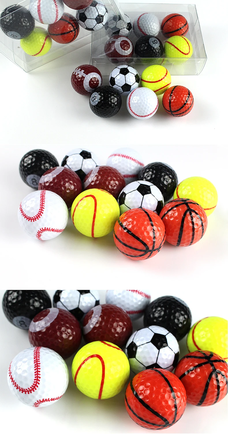 

Golf Gift Box Golf Two-Layer Ball Long-distance Ball Sports Exercise Multi-color 70Beginner Next game ball 6 capsules / box Cute