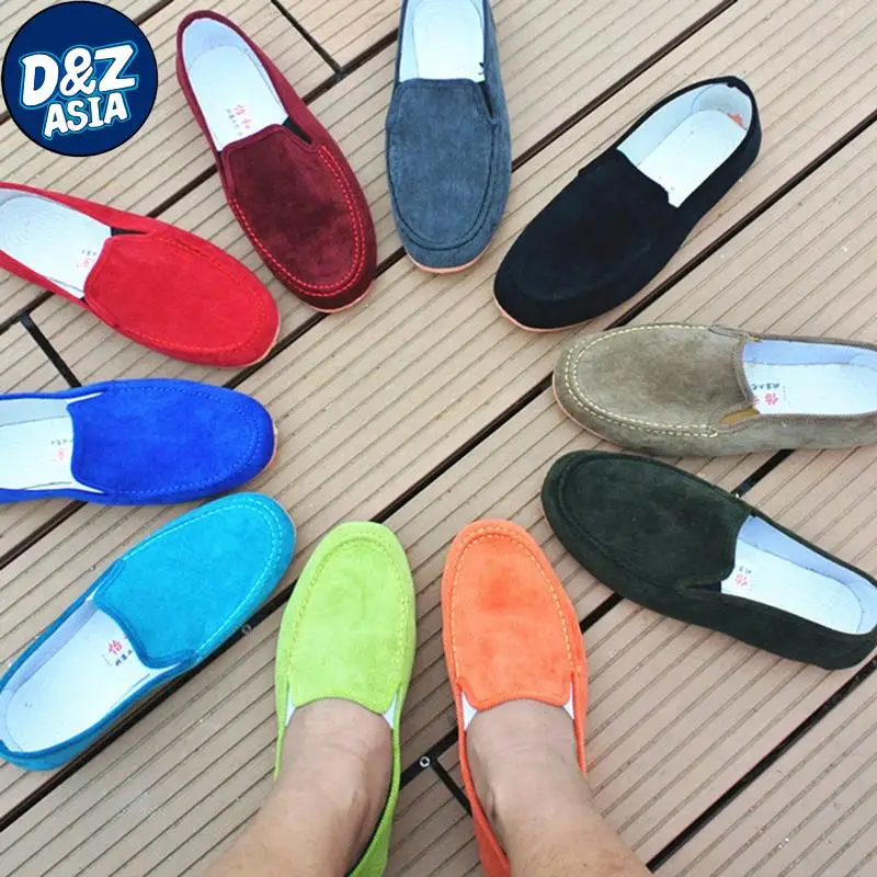 Мокасины мужские вельветовые туфли на плоской подошве повседневная обувь из