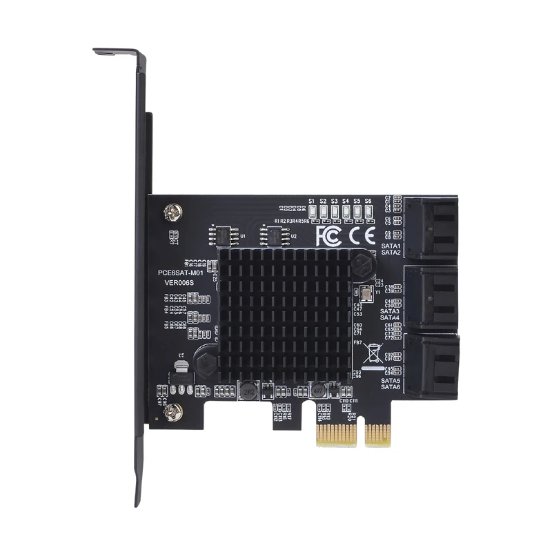 Новая плата расширения PCI E/PCIE SATA Express 3 PCIE на 0 6 портовая карта SATA3 X1 с