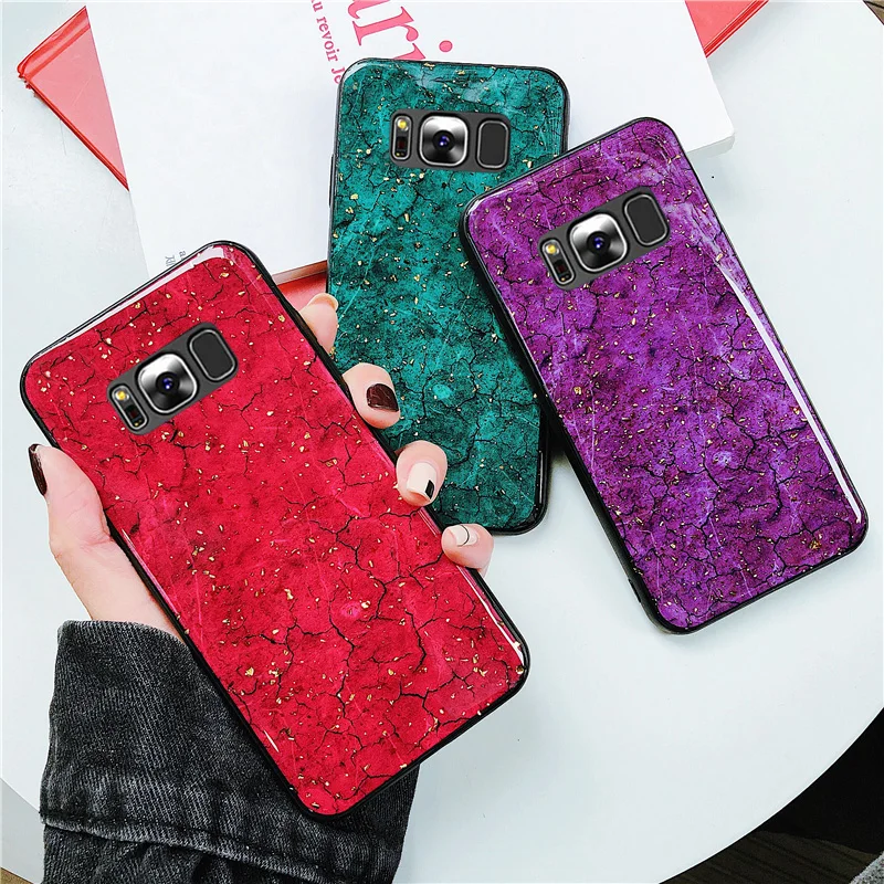 for Samsung Galaxy Note 9 8 S10 S10e S9 S8 Plus S7 edge A6 A8 2018 J4 J6 J8 Case Marble Silicone Anti-knock Cover Funda Bumper |