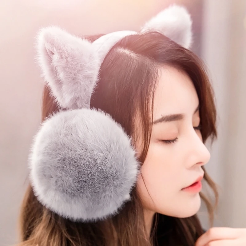 8 цветов Для женщин Наушники для милый котенок Осень и зима модели мужчин теплые