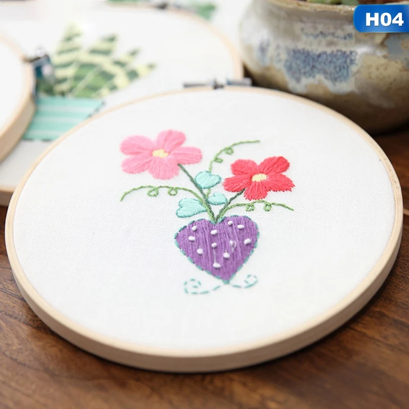 1 комплект, новая вышивка, 15*15 см, сделай сам, руководство для начинающих, начинающих, производство, Трехмерная ткань, креативная вышивка, цветок с рамкой