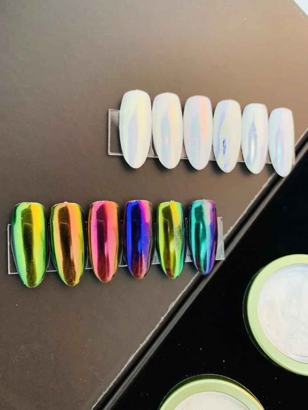 Насыщенная цветная пигментная белая пудра хамелеон|Блестки для ногтей| |