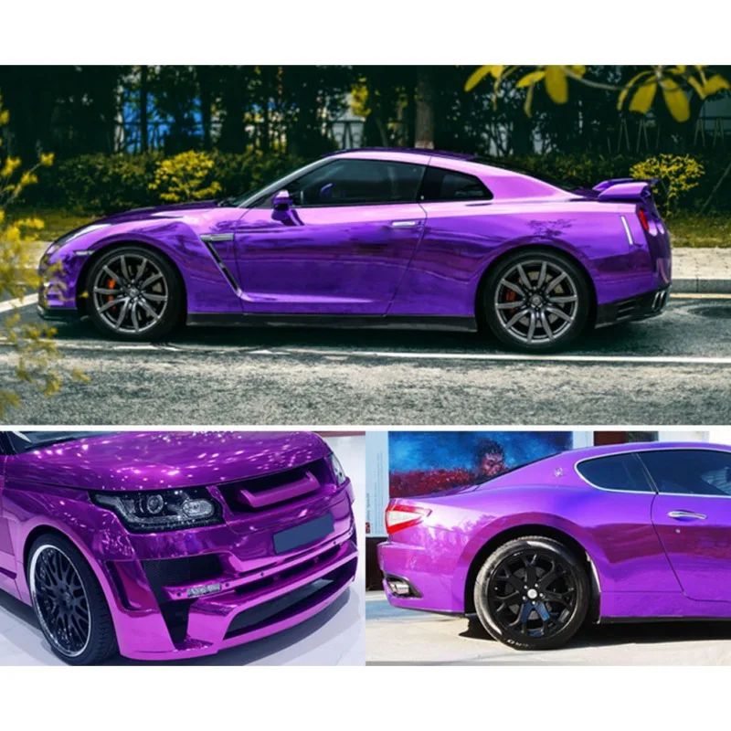 

Hot Purple Car Vinyl Film Wrap Color Change Car Body Sticker Decal Sheet Film