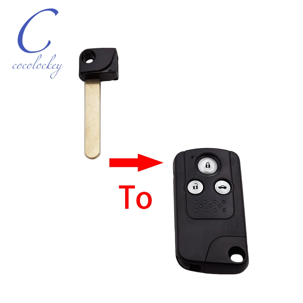 Дистанционный смарт ключ брелок 3 кнопки аварийный вставной Клинок для honda crv|Ключ