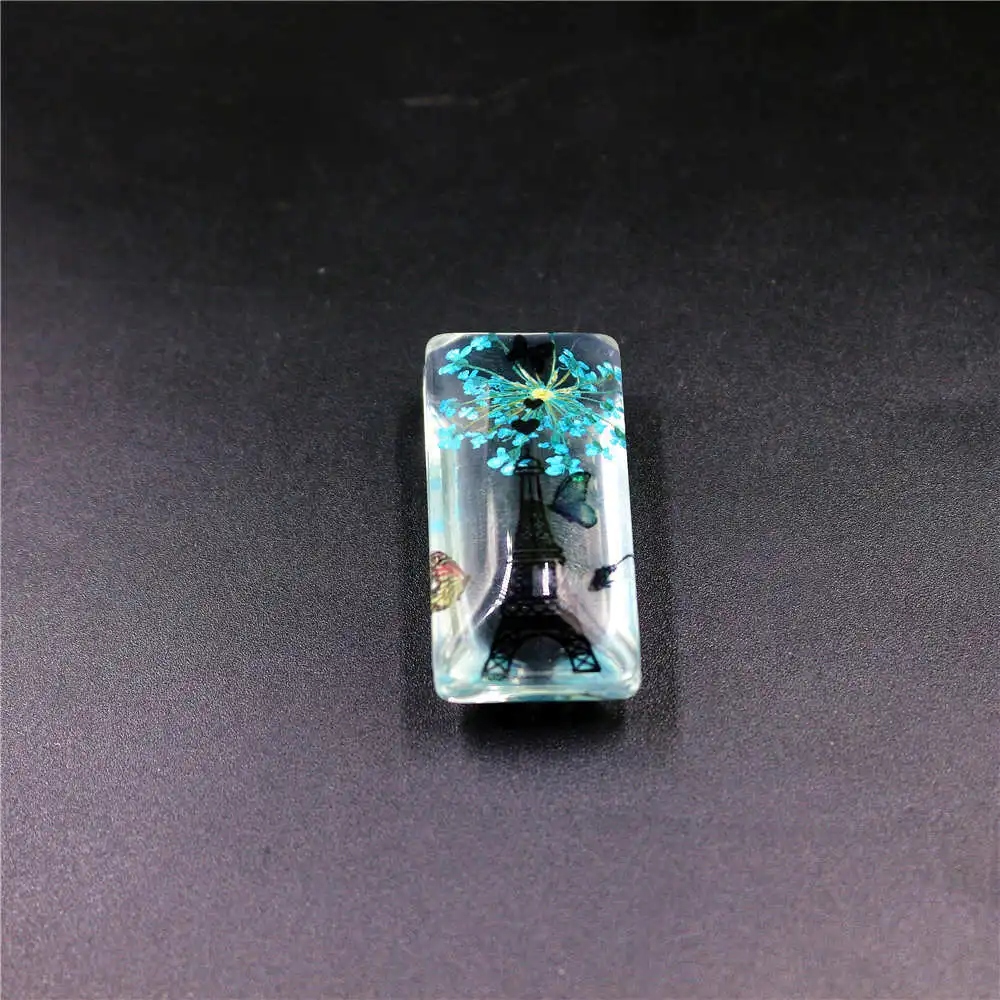 ZHUBI 2 шт 19*38 мм длинные квадратные DIY Винтажный стиль сушеные цветы ожерелья и