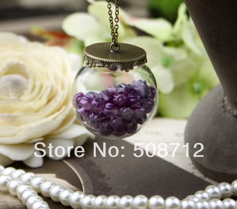 20sets 30mm (opening 20mm) Large Clear Glass Globe Bottle with Antique Bronzed Brass Crown Cover Link Chain | Украшения и