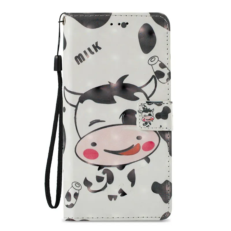 Cows Чехол для телефона для iPhone XS Max, XR, X, 6, 7, 8 Plus, 5S, кошелек, флип, кожаный чехол для samsung Galaxy S10e, S9, S8 Plus, S7, S6 Edge, Capa, B21 - Цвет: Cows