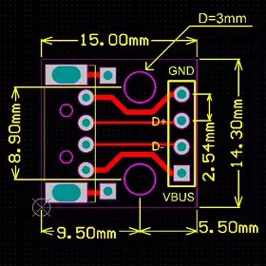 10 шт. Штекерный разъем USB 2 0 для адаптера DIP 4P 54 мм plug ear pcb screwplug converter for europe
