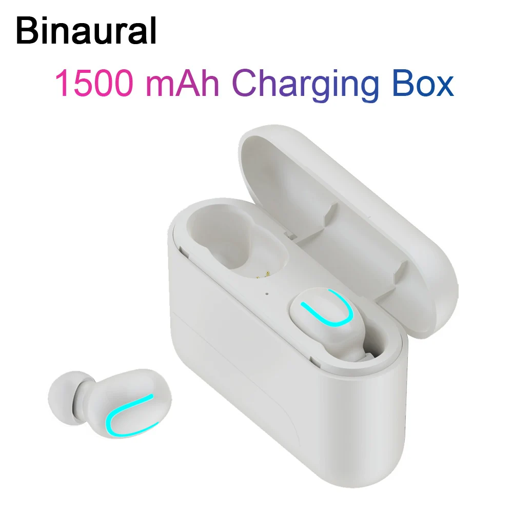 Binaural White TOMKAS беспроводные наушники 5,0 стерео наушники Bluetooth наушники TWS беспроводная Bluetooth гарнитура с зарядным устройством - Цвет: Binaural White