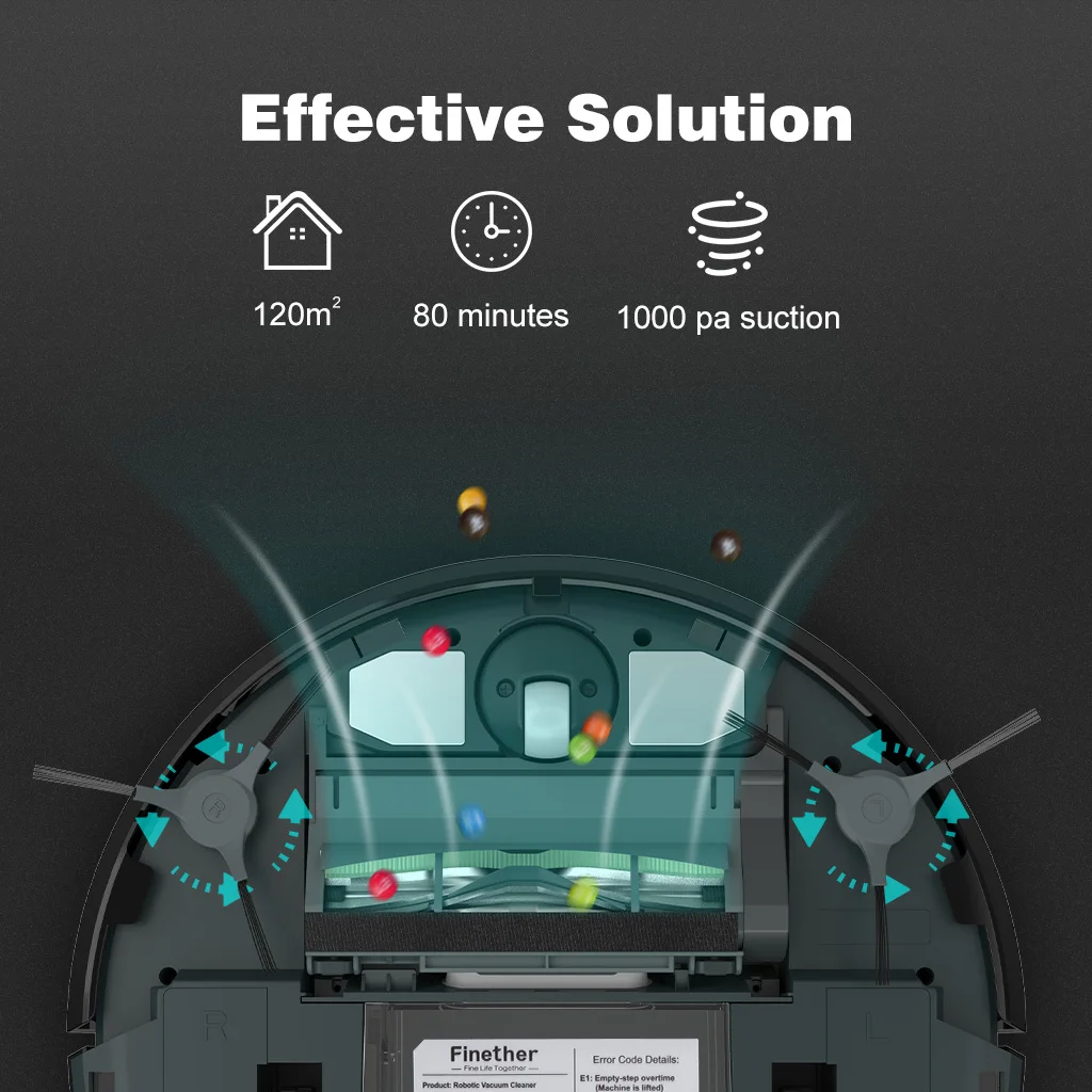 Finether автоматическая зарядка Роботизированный пылесос пол робота очистка