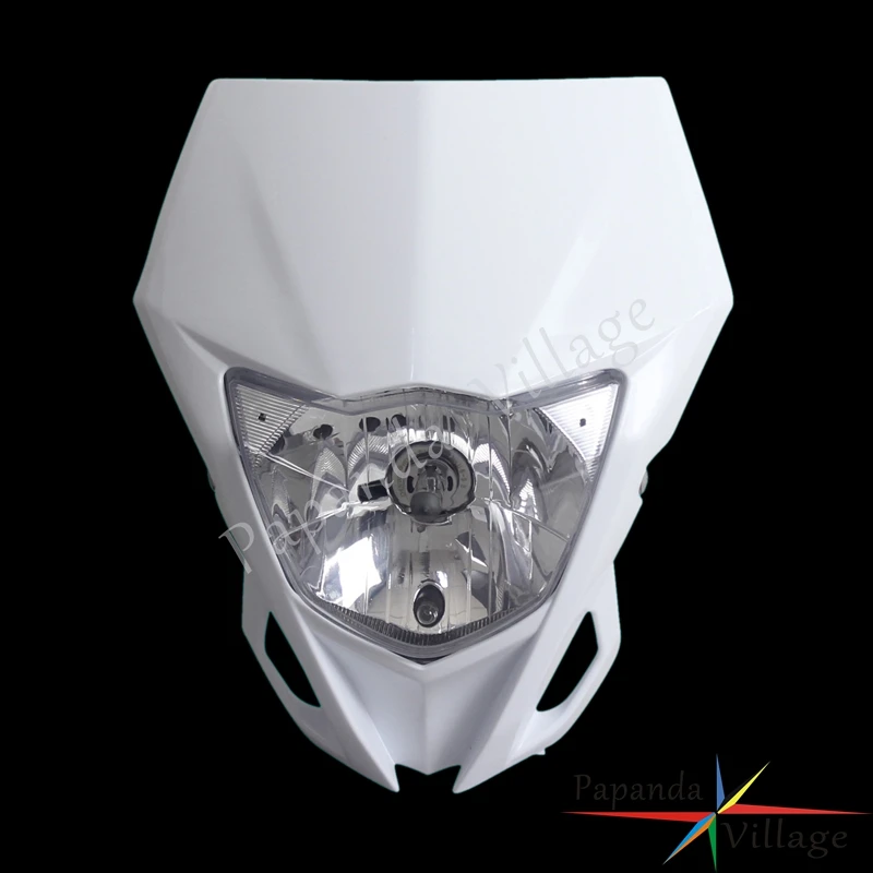 Белый 12V 35W Мотокросс Байк задний фонарь для Yamaha WR250F WR450F KAWASAKI KLX KX 250 450 2012- белый головной обтекатель - Цвет: Белый