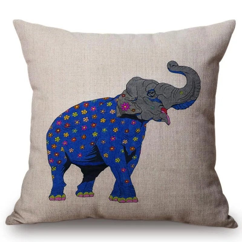 Чехол для подушки в виде слона жирафа страусиного стиля цветной рисунок дикий