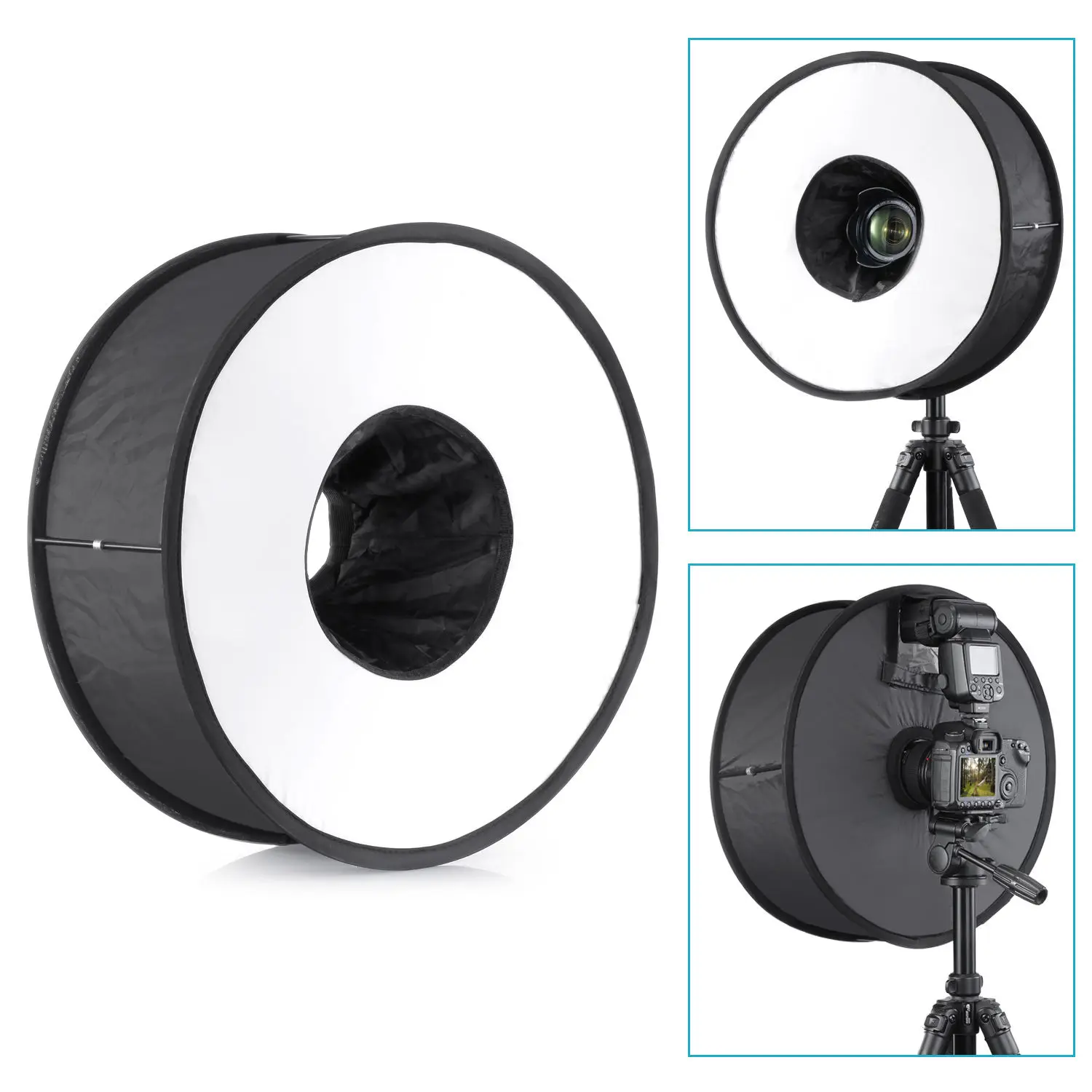 

Ring Softbox Difuser Macro Shoot Soft box Foldable SpeedLite Flash light 45cm for DSLR Camera Canon Nikon SB910 / SB900 / SB800