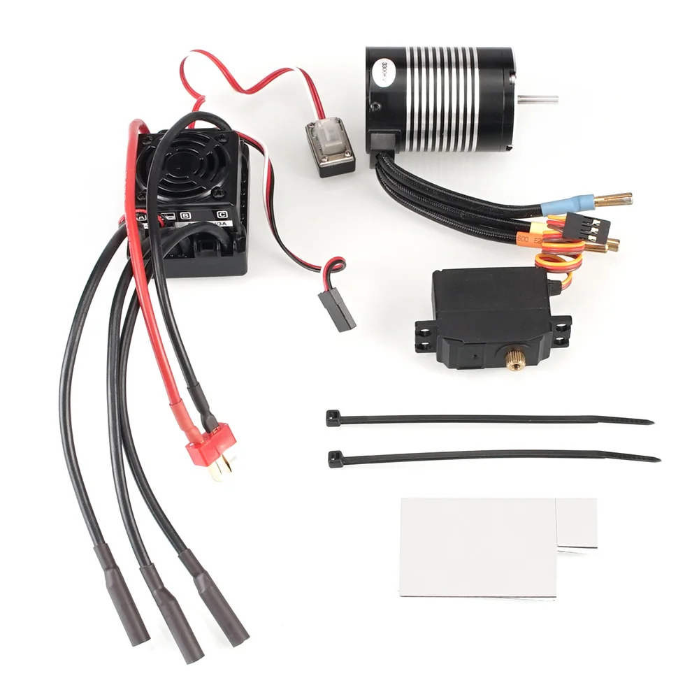 Водонепроницаемый B3650 4300KV 3300KV бесщеточный мотор 60A ESC металлический сервопривод в сборе для WLtoys 12428 A959-B качество RC запчасти для автомобилей - Цвет: 3300KV for 12428