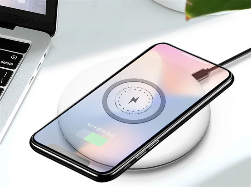10 Вт QI Беспроводная Быстрая зарядка для Samsung Galaxy S7 S6 EDGE S8 S9 S10 Plus Iphone 8 X XS MAX XR с