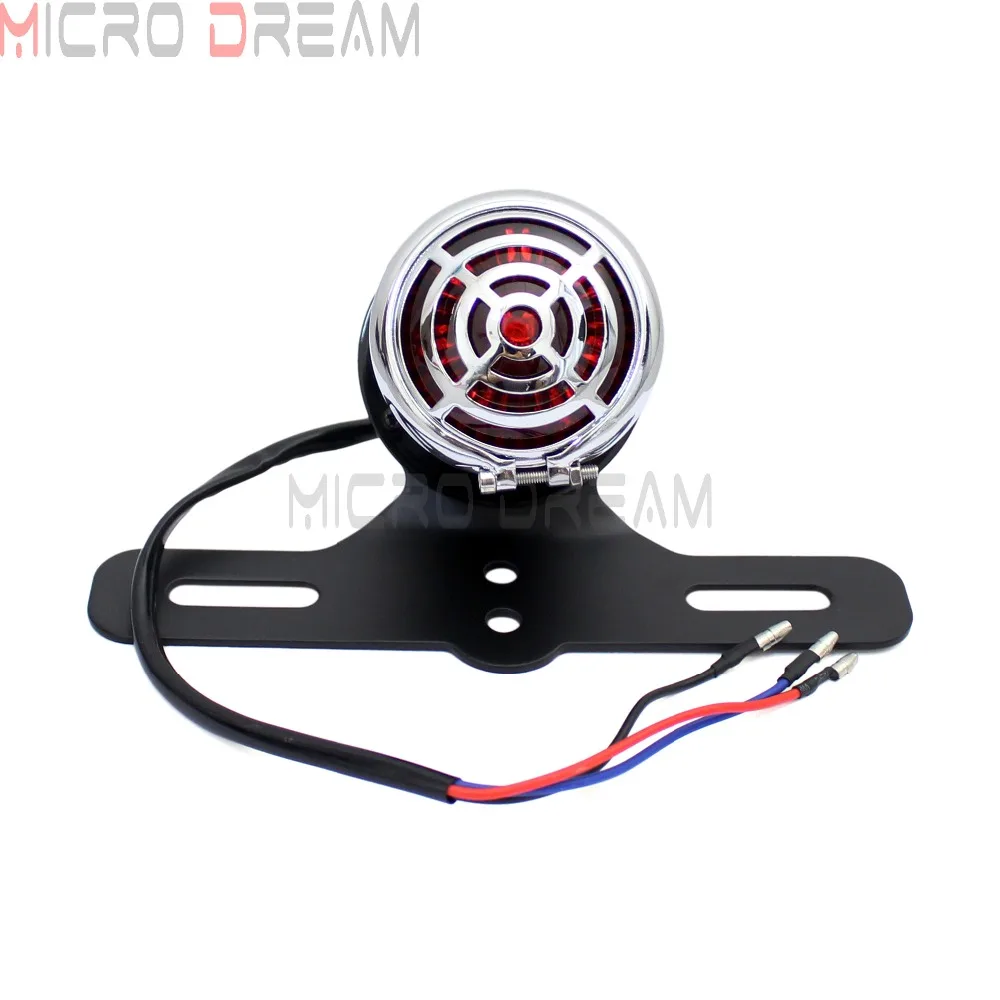 Мотоциклетный Ретро стоп Стоп задний фонарь Универсальный 12В с кронштейном