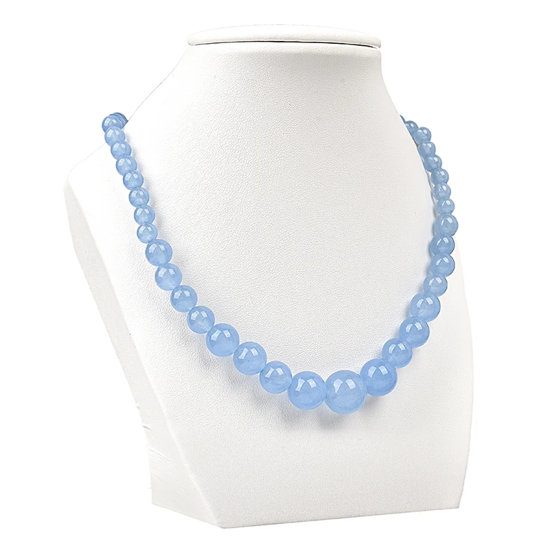 

Like the sea Pure blue and Glittering and translucent Nature Aquamarine Jasper Necklace.