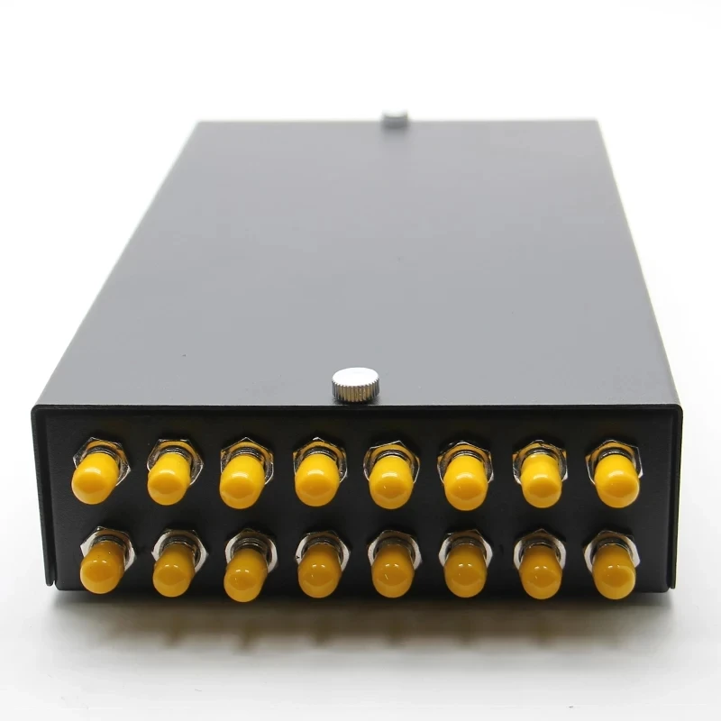 16 cores FTTX FTTH terminal box include ST pigtail&adapter SPCC 16 ports ST fiber optic patch panel SM ELINK 1.2mm thickened