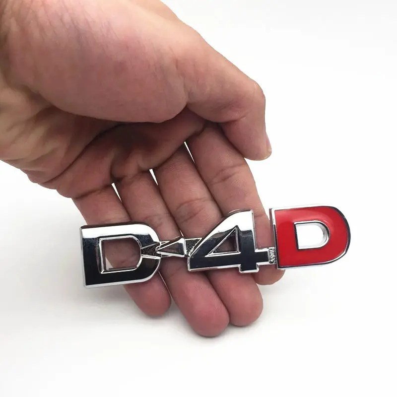 FDIK 3D металлический сплав цинка D4D блестящая хромированная эмблема бейж