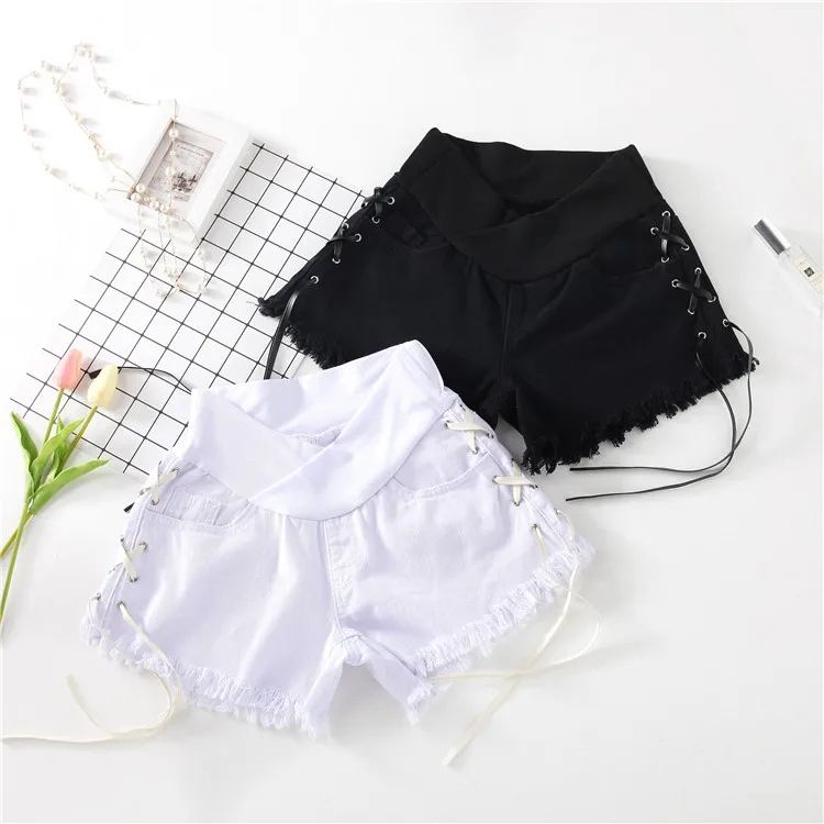 Шорты для беременных Fdfklak с заниженной талией Одежда шорты женщин джинсовые